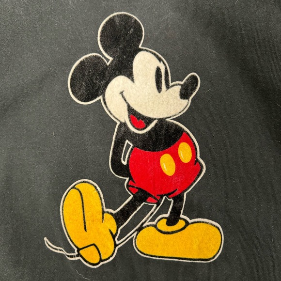 Disney Mickey Mouse 80s Vintage Black Red Yellow Crewneck - Picture 4 of 7